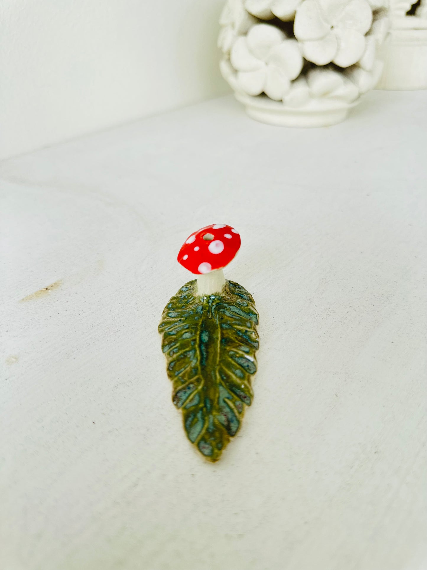 MUSHROOM MEDITATION | Mushroom on a Leaf Incense Stick holder