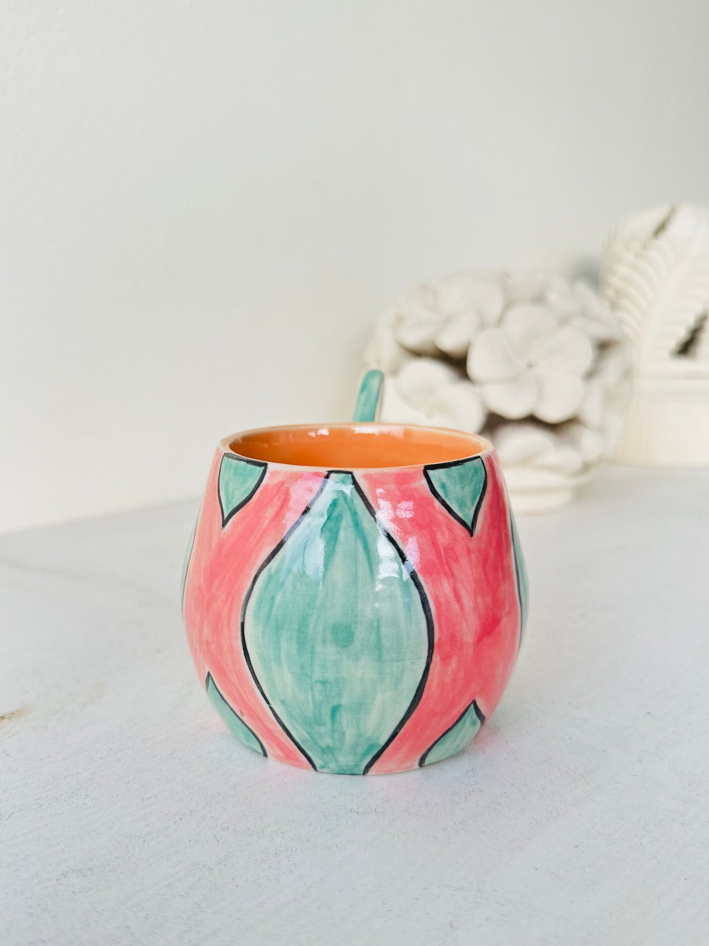 JUST WING IT MUG | Pink Butterfly Wing Handle Mug